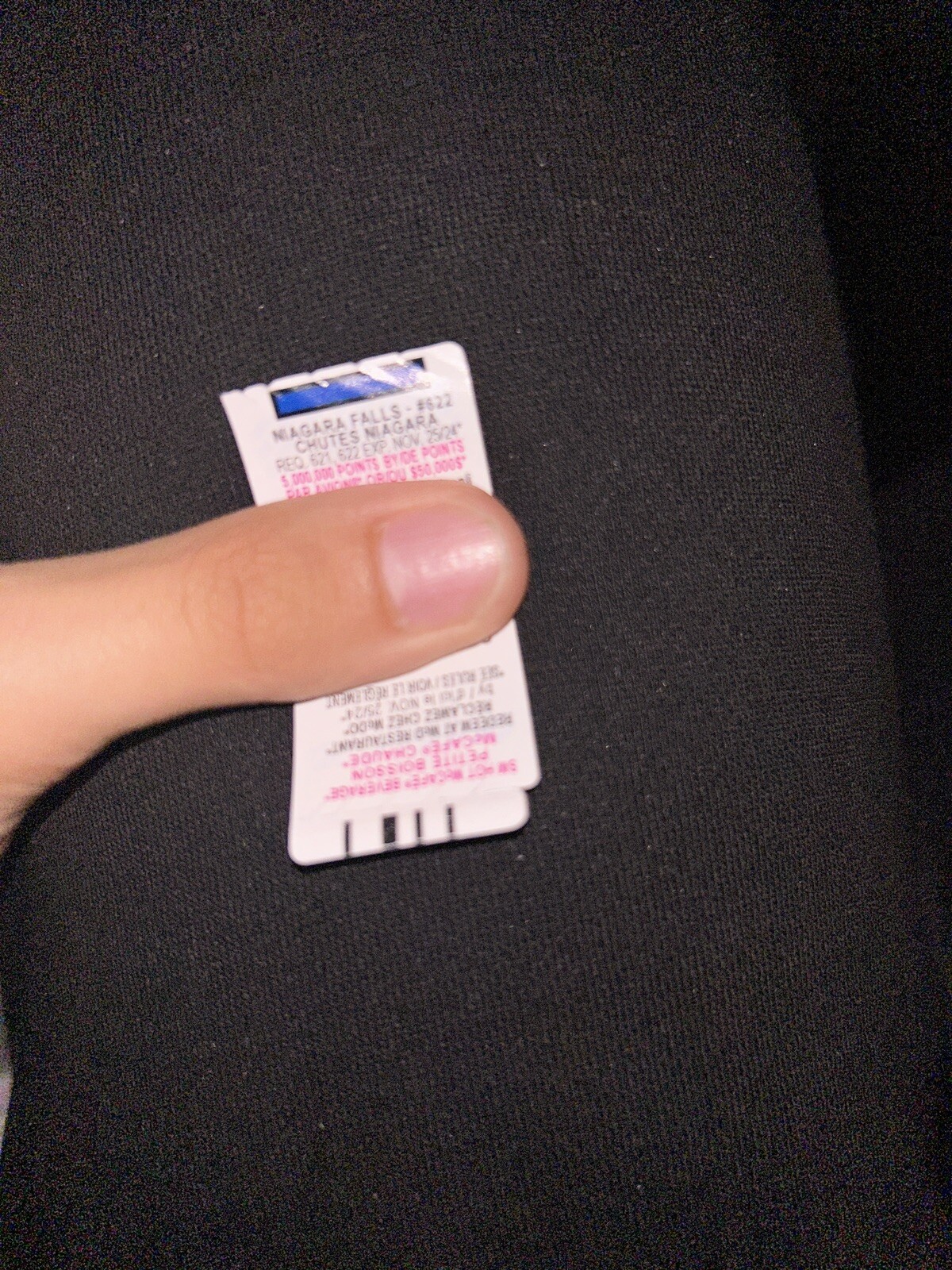 Unclaimed 2024 Canadian Mcdonald’s Monopoly Piece Niagara Falls #622 $50k Prize