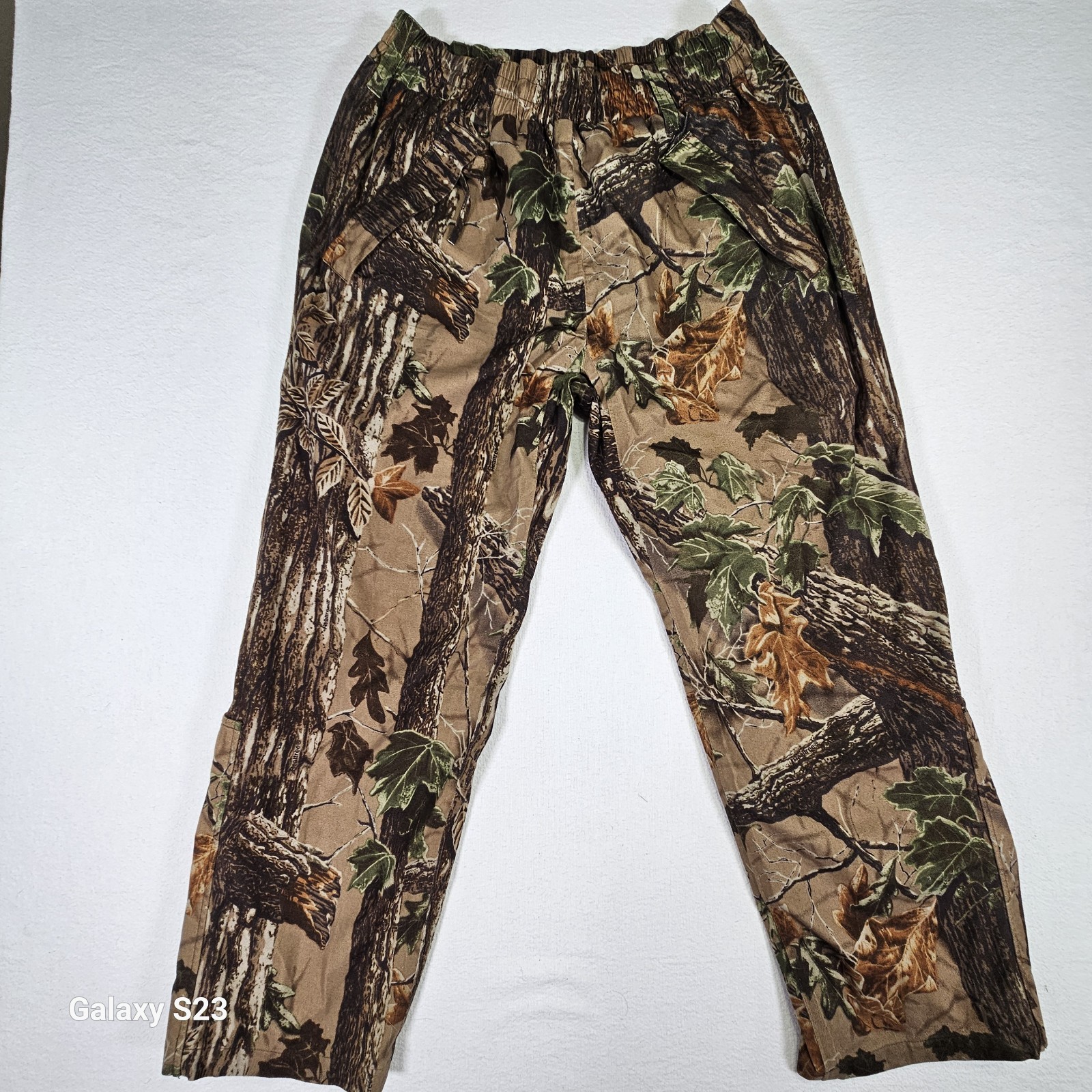 Pella Size Men’s L Waterproof Breathable Camo Pants Outdoor Hunting Rainwear 