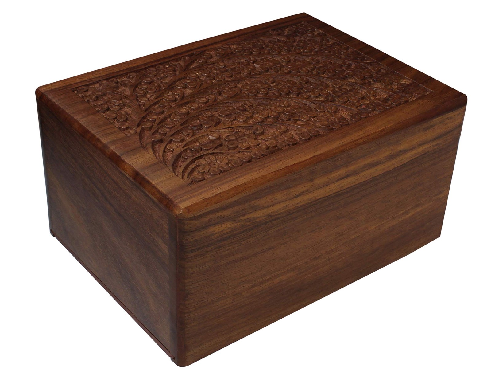 Tree of Life Hand-Carved Rosewood Urn Box - Large