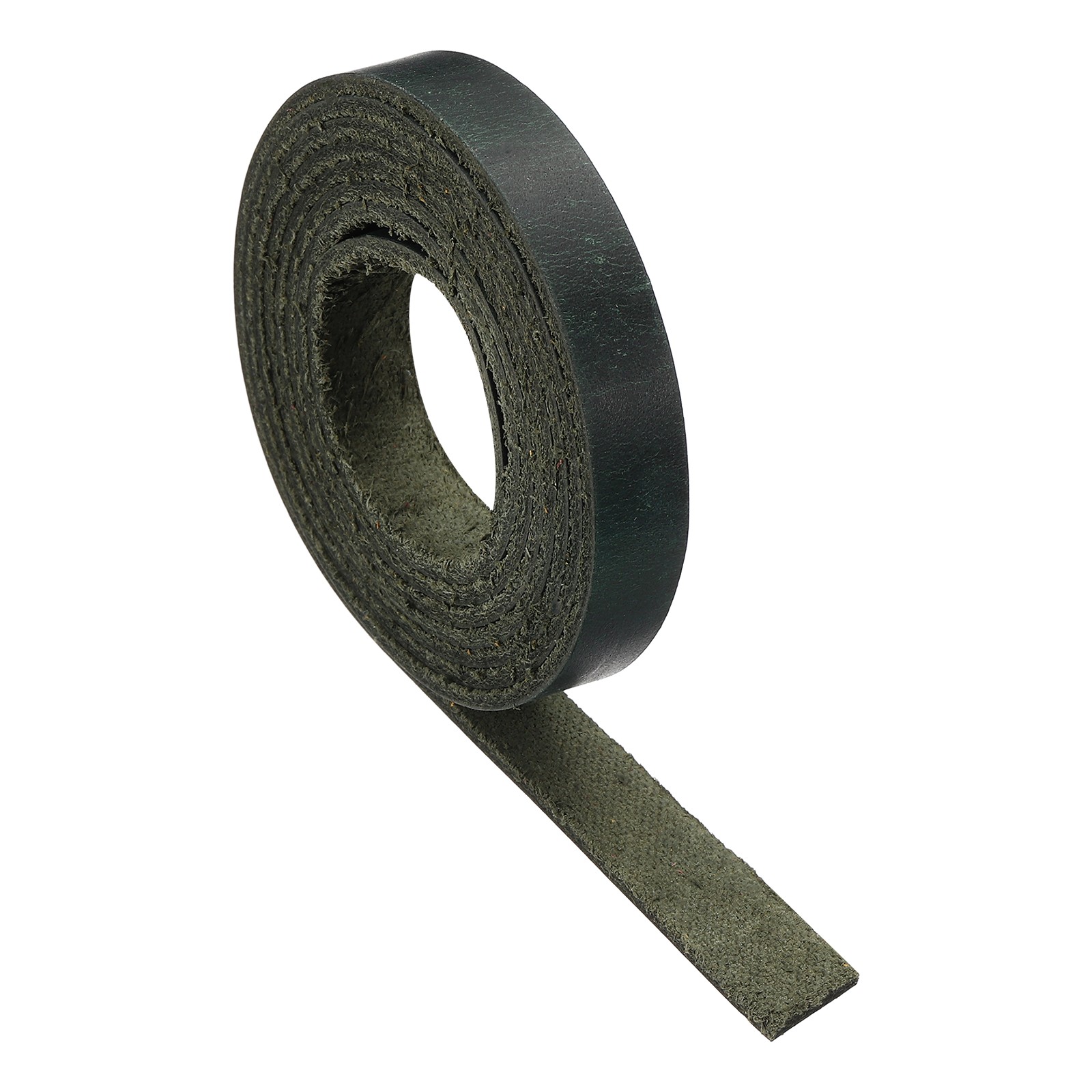 Full Grain Leather Strap, 0.4 Inches Wide x 51 Inches Long, Dark Green