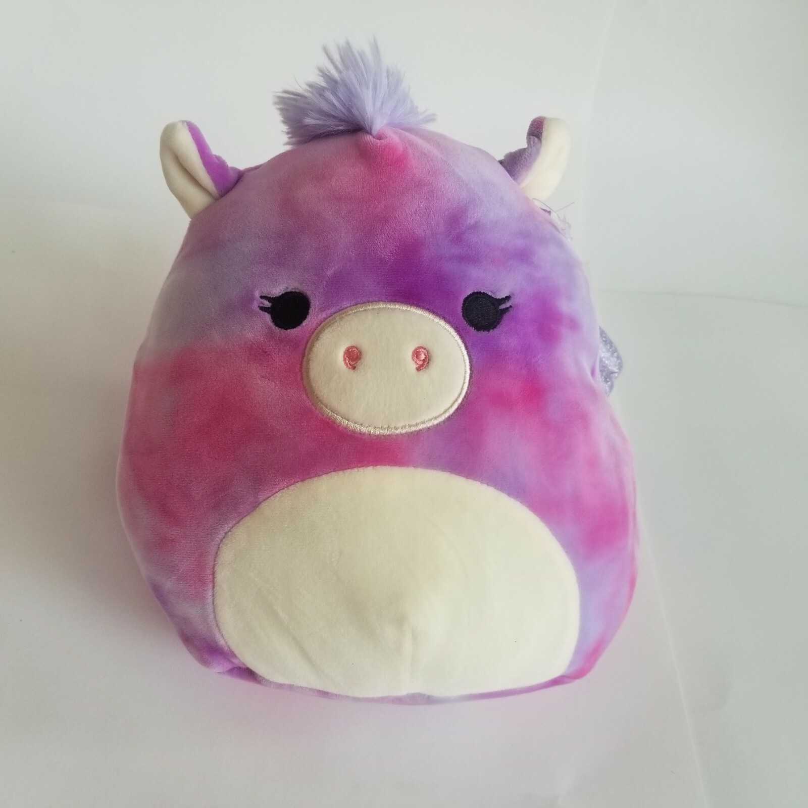 Flying Pig Squishmallows Pink Purple Wings Plush Kellytoy