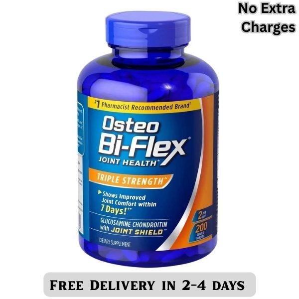 200 Tablets Osteo Bi Flex Joint Shield Triple Strength Glucosamine Chondroitin