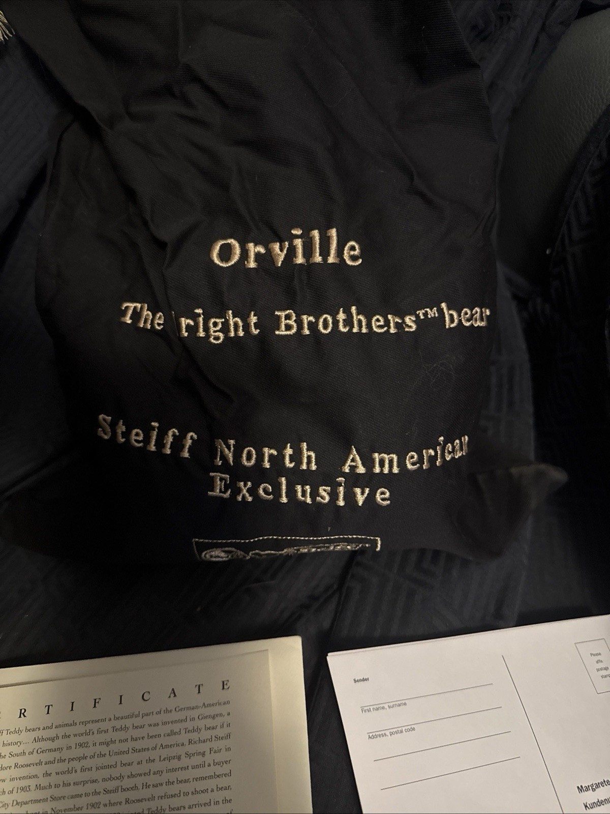 Steiff Teddy Bear Limited Edition 2003 Orville Wright Pilot Aviator #01135 -13"