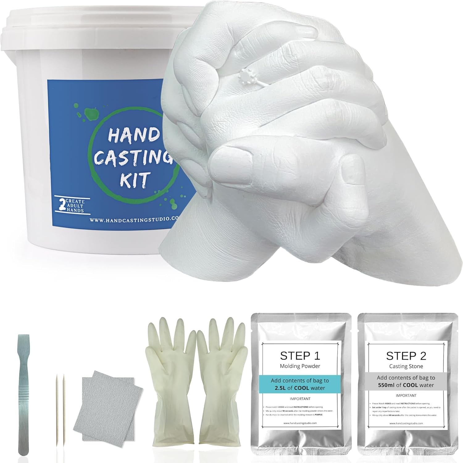 Family Hand Casting Kit - Couples, Anniversary, Holiday Activity - Godora