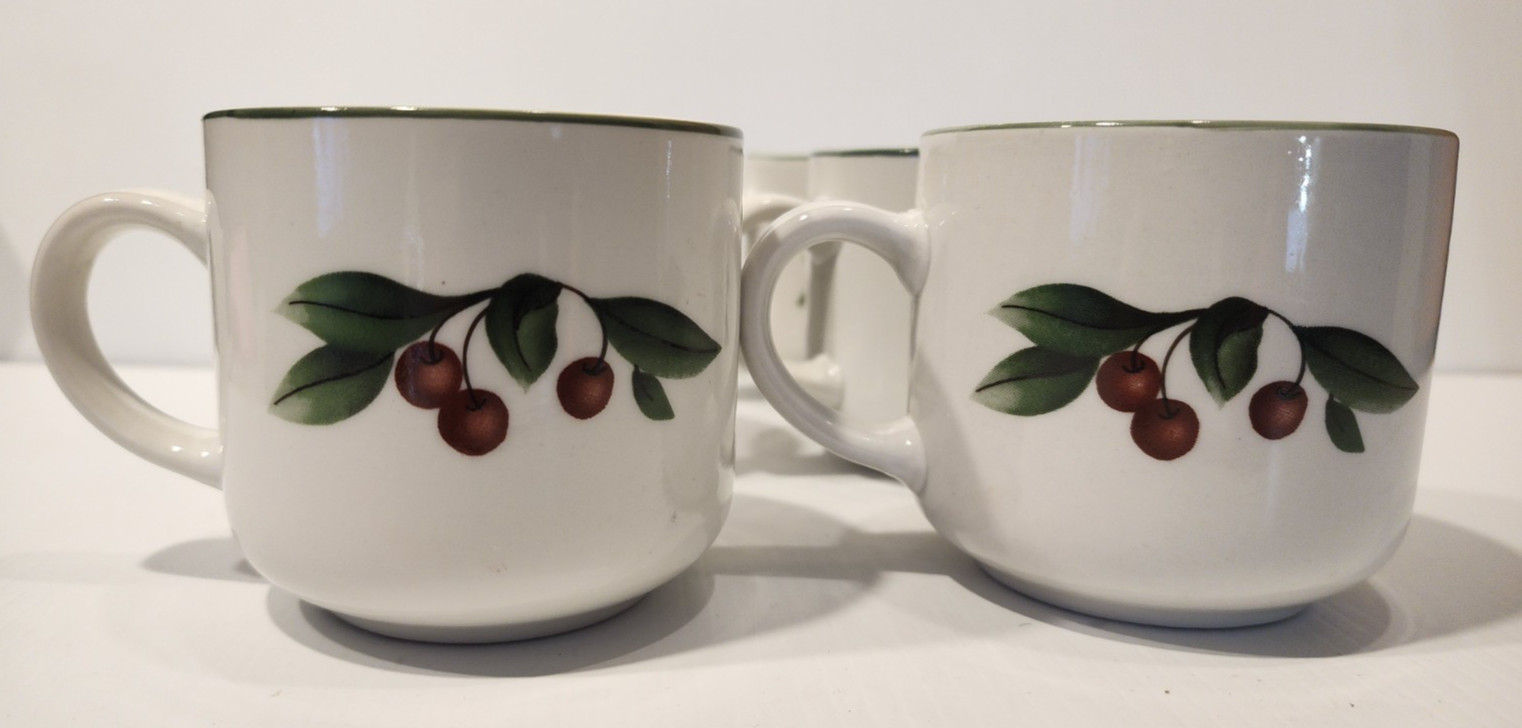 Cades Cove Collection by Citation Set of 6 Flat Cups  EUC