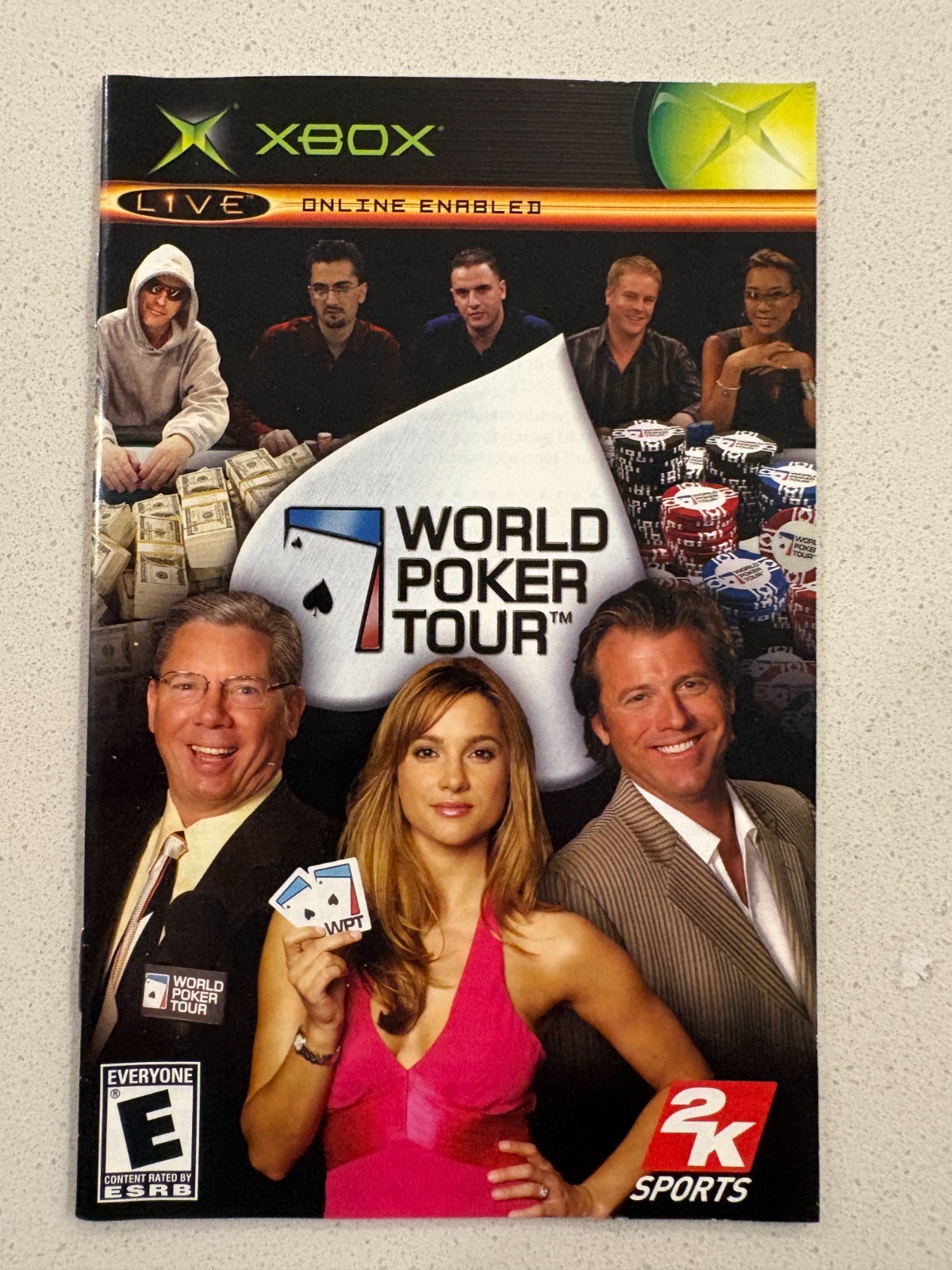 WORLD POKER TOUR - XBOX - INSTRUCTION MANUAL AUTHENTIC