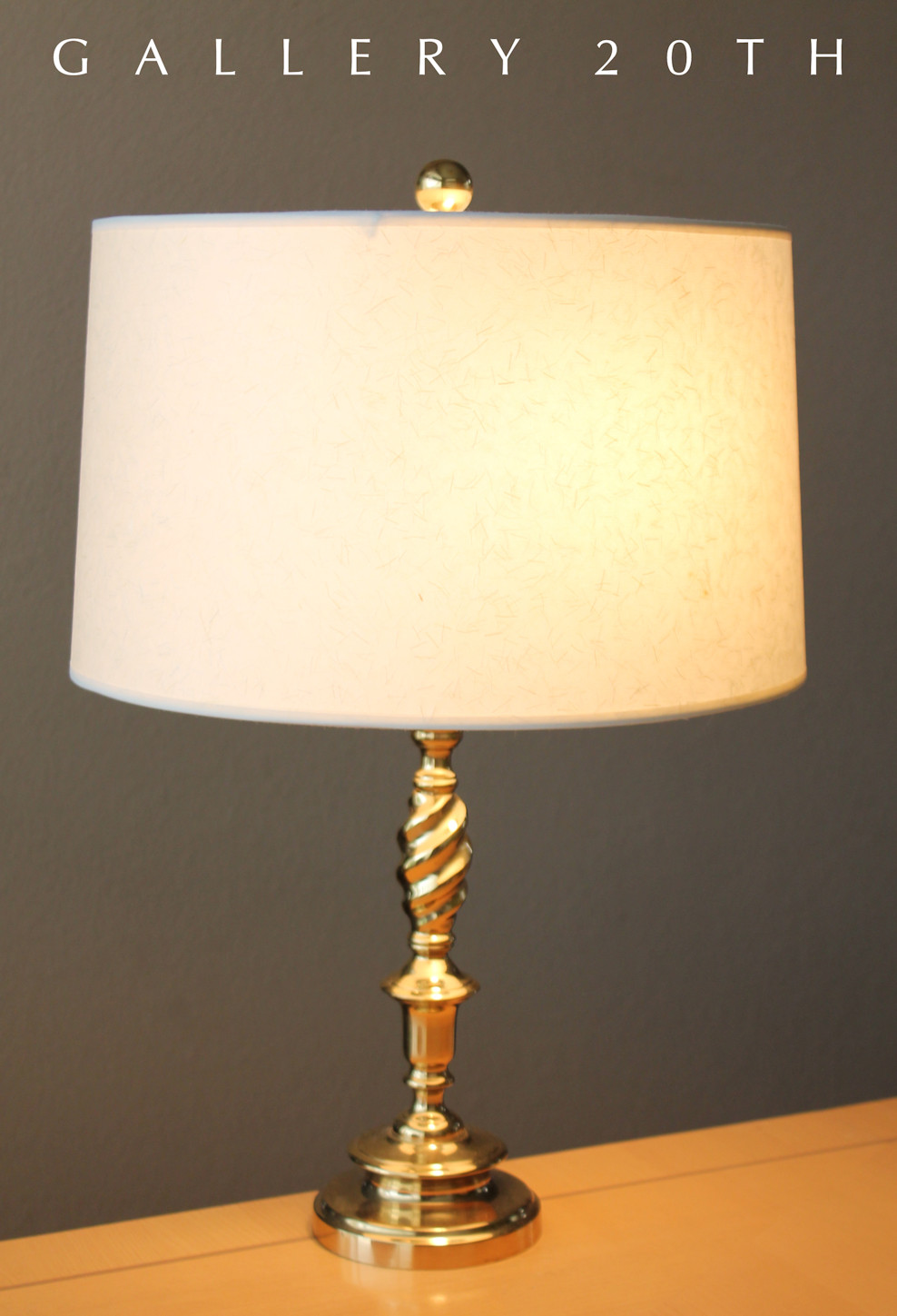 SUPERB! MCM BRASS TWIN SOCKET DESK LAMP! ATOMIC VTG 60'S 70'S GOLD MID CENTURY