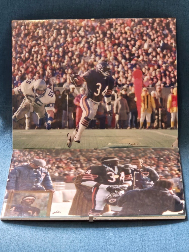 2 Chicago Bears #34 Walter Payton's Last Home Game Custom Photos