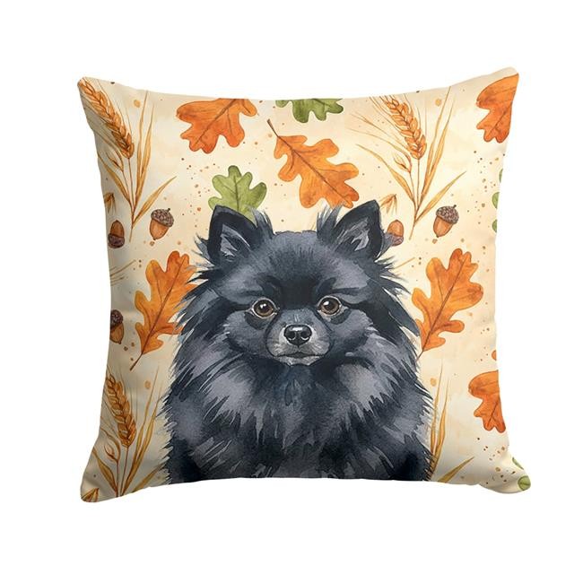 Carolines Treasures WDK7959PW1414 14 x 14 in. Black Pomeranian Heirloom Fall ...