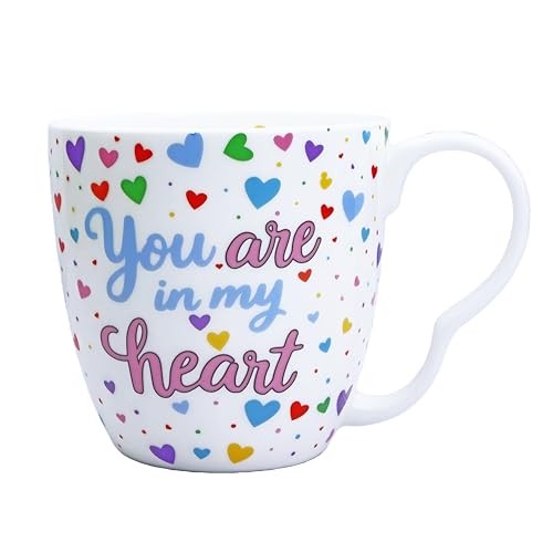 15oz Cute Coffee Mugs for Women Bone China Coffee Mug Cute Mugs full of love