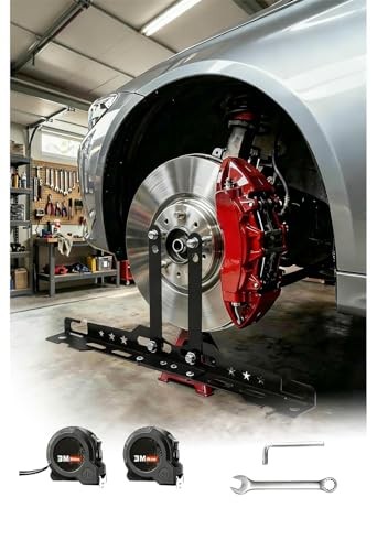 Wheel Alignment Tool with 2 Measuring Tapes, Car Alignment Upgraded Matte Black