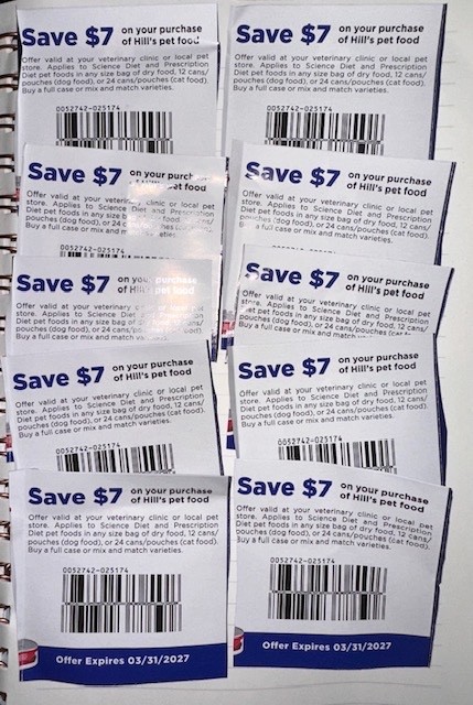 $70 worth of Science Diet Dog or Cat Food Coupons Exp 3/31/2027!!!FREE SHIPPING