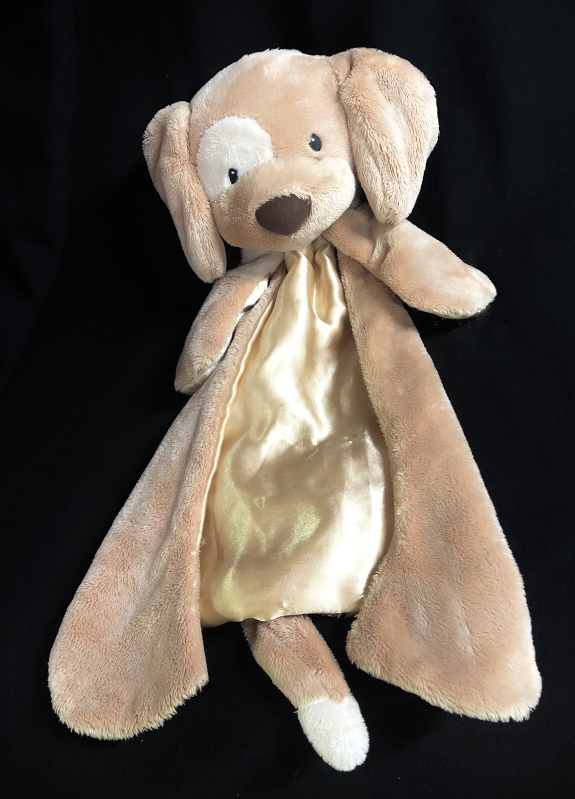 Baby Gund Spunky Baby Lovey Beige Puppy Huggybuddy Plush Satin Security Toy   