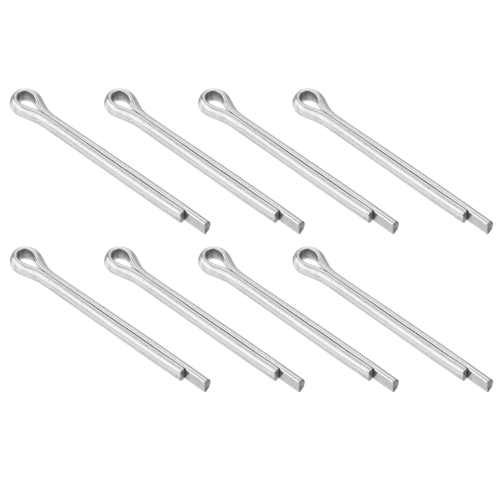 8Pcs 5mmx50mm 304 Stainless Steel Cotter Pin Split Pin, Silver