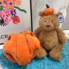 Pumpkin Bartholomew Bear Jelly Soft Plush Toy Cute Gift With Dust Bag NWT