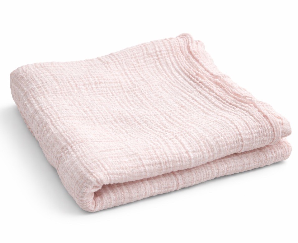 Aden + Anais Essentials Pink Muslin Baby Blanket 34x40 Cotton Swaddle