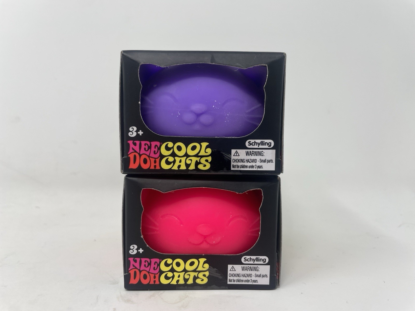 NeeDoh Schylling Cool Cat/Funky Pup Purple Stress Sensory Fidget Lot of 2 💜💕