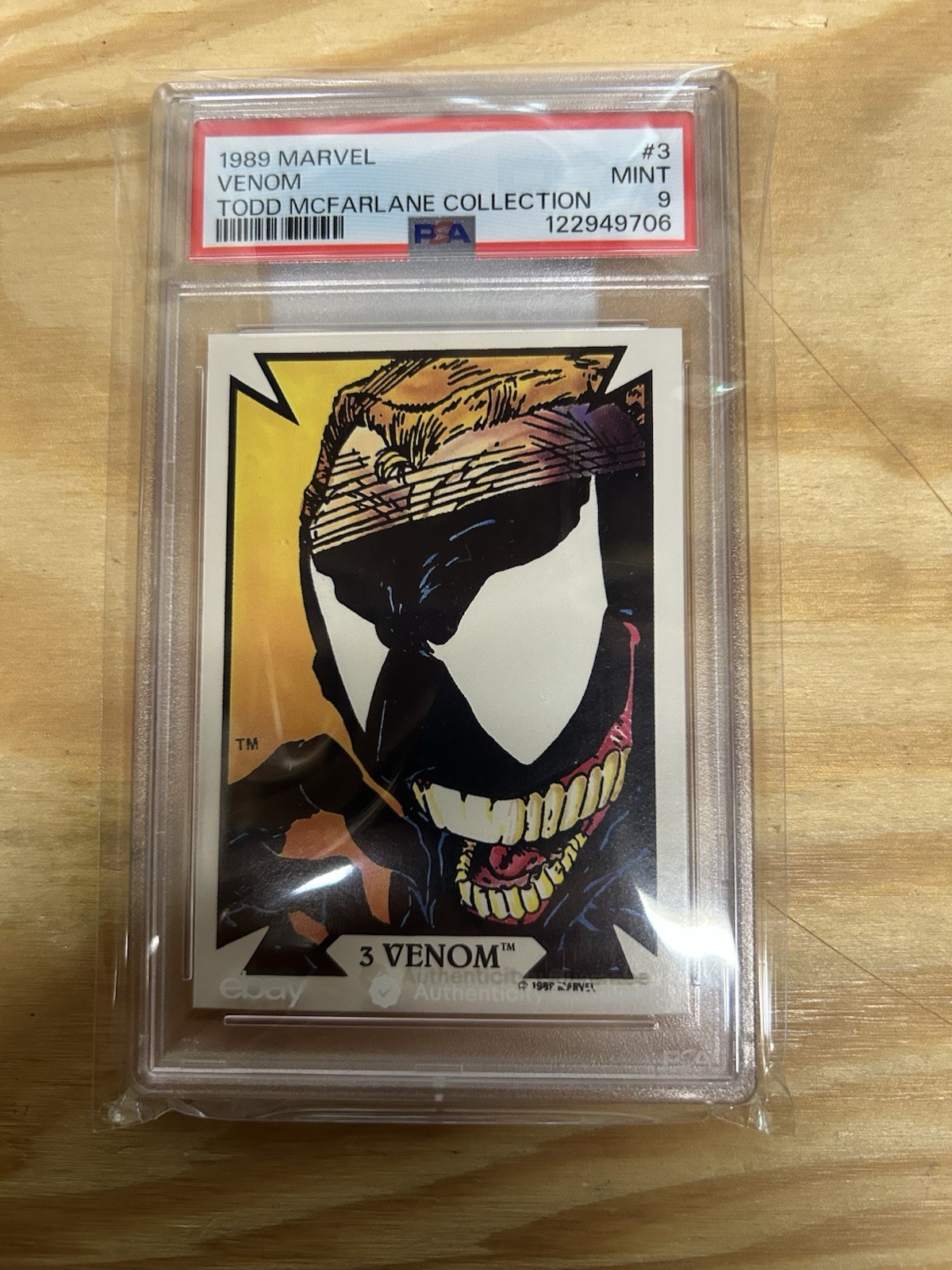 Marvel 1989 Todd McFarlane Collection #3 Venom PSA 9 Non-Sport Trading Card