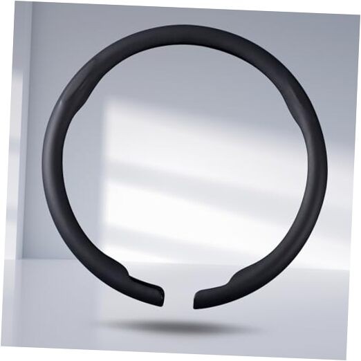 Steering Wheel Cover Men Leather Car Steering Standard size 14.5"-15" Black L