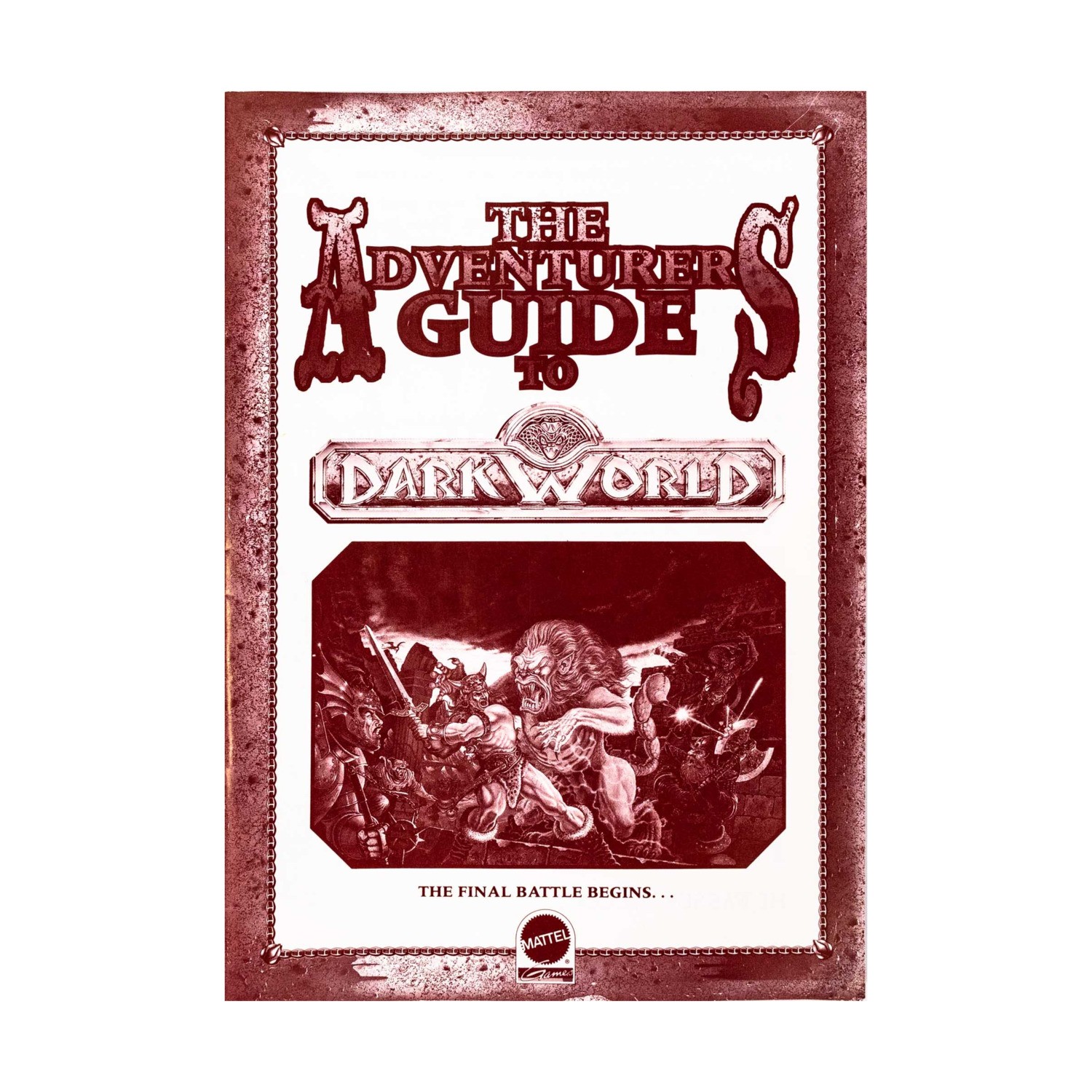 Mattel Boardgame Dark World - Rule Book Only! VG+