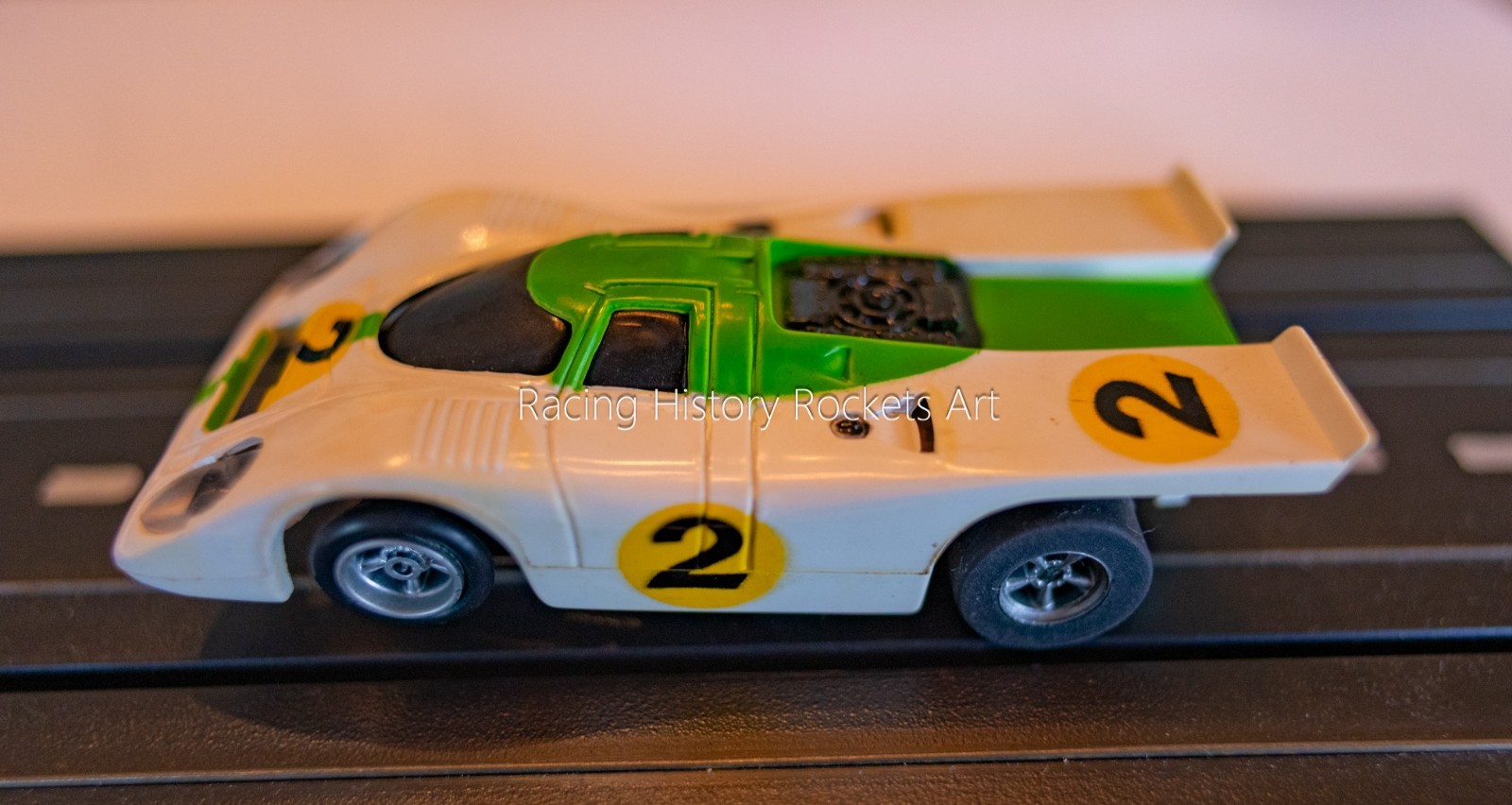 Used Working Fast Green Gulf HO Aurora AFX Slot Porsche 917K New Tires Shoes