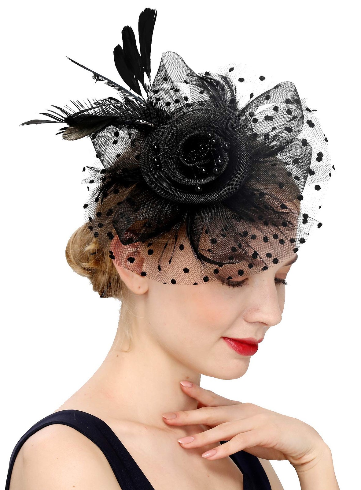 Fascinators Hat for Women Tea Party Headband Kentucky Wedding Flower Cocktail