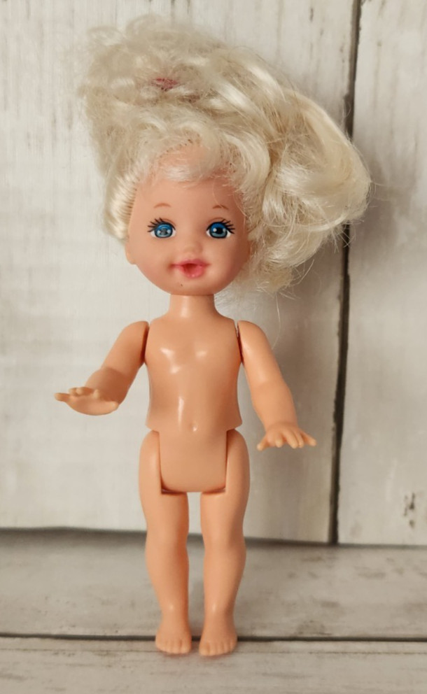 1994 Barbie's Little Sister Kelly Doll Moving Arms Nude 4 OOAK Projects