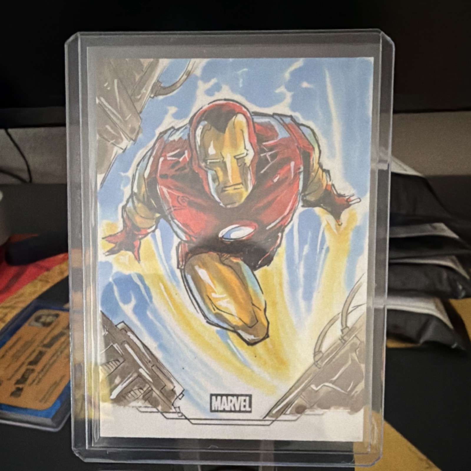 Topps Marvel Iron Man Hand-Drawn Sketch Artist Signature Card