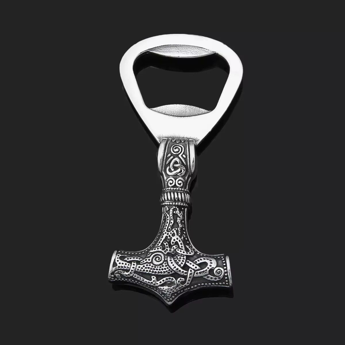 Viking Pirate Vintage Cast Beer Bottle Opener, Thor'S Hammer Titanium Bottle Ope