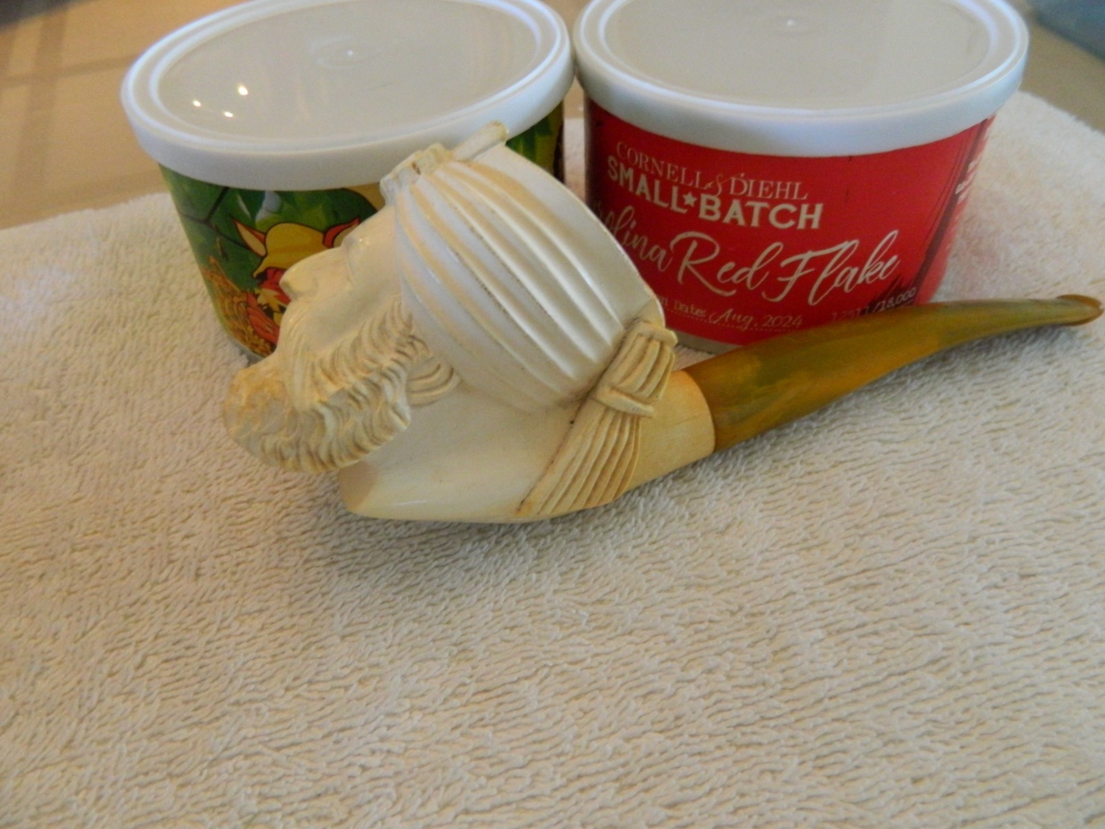 ESTATE PIPE  MEERSCHAUM SULTANS HEAD, QUALITY CARVING, USED