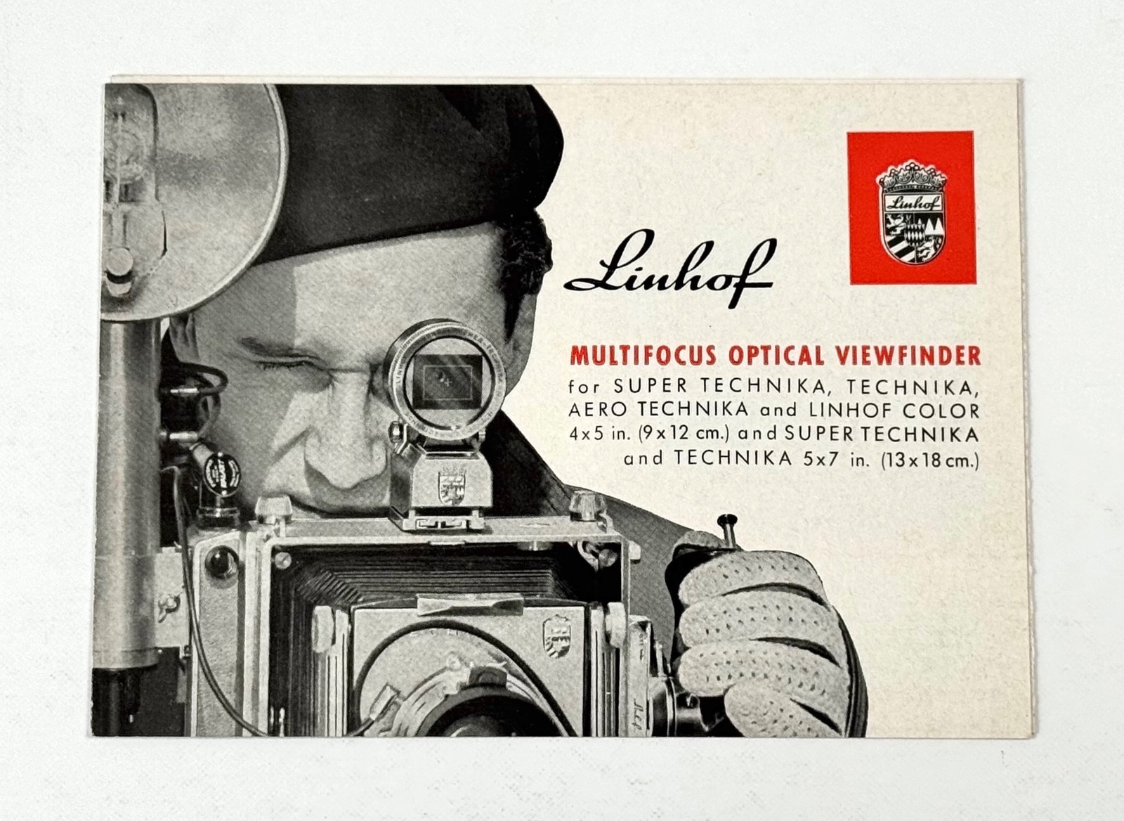 Linhof Multifocus Optical Viewfinder INSTRUCTION MANUAL / USERS GUIDE