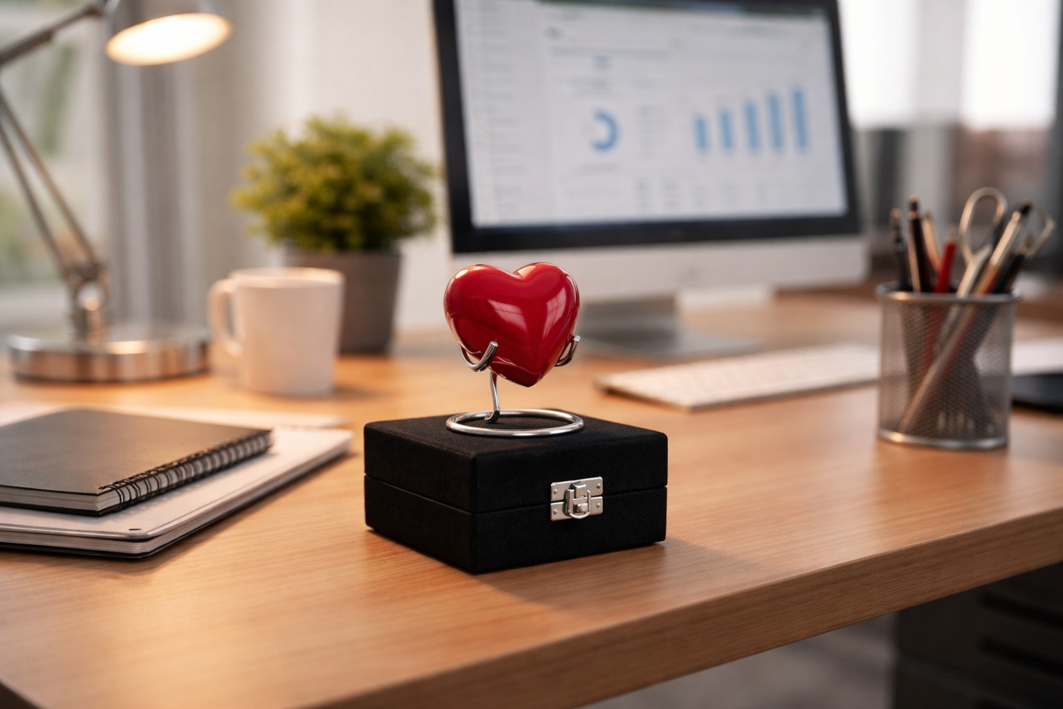 Heart Shaped Aluminum Keepsake Urn Small Cremation Memorial Heart Urn