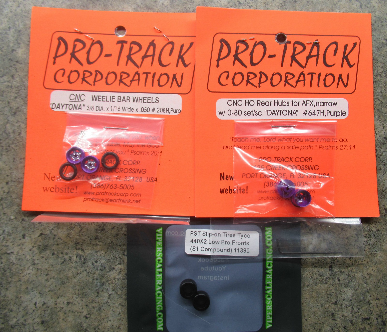 NEW "HO SCALE" PURPLE DAYTONA FRONT AND REAR (AFX CHASSIS)