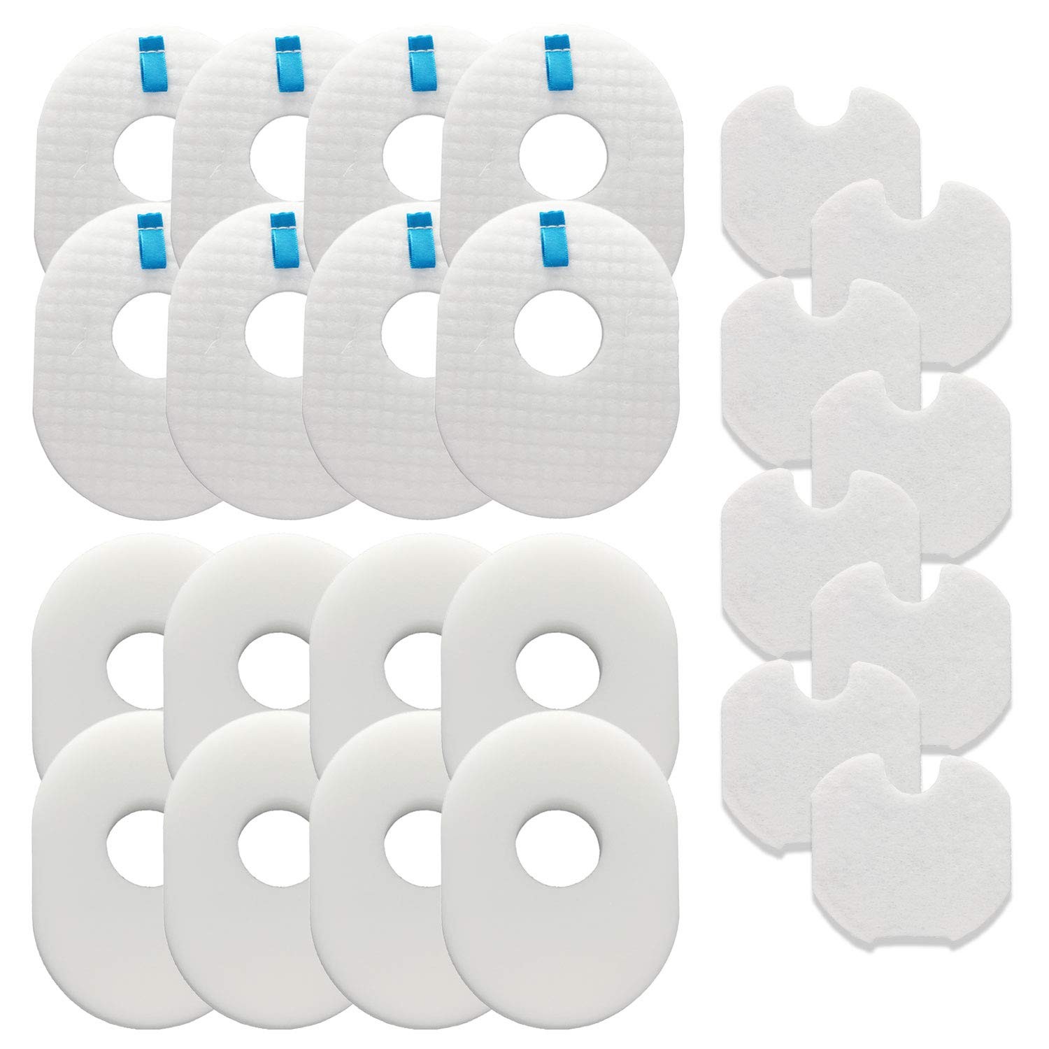 Vacuum Filters Replacement Set for Shark Rocket HV300, CS100, CS110, 8 Pack 
