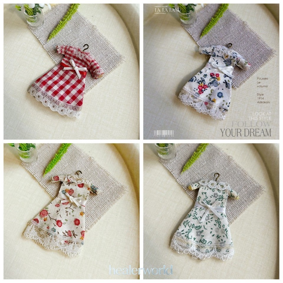 Dollhouse Miniatures 1:12 Floral Dress Tiny Skirt For Bedroom Store 