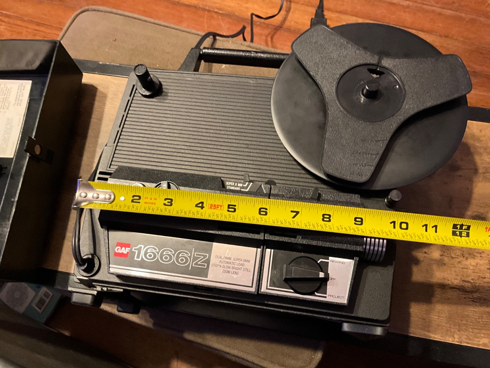 Vintage GAF Model 1666/Z Projector Dual 8mm / Super 8, Auto Load, Turns on