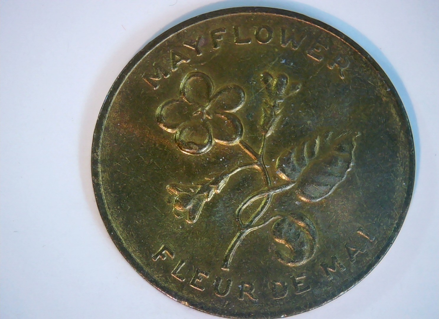 New Caledonia 1867 5 Francs New Caledonia 5 Francs (Flower/Coat of Arms type) Co