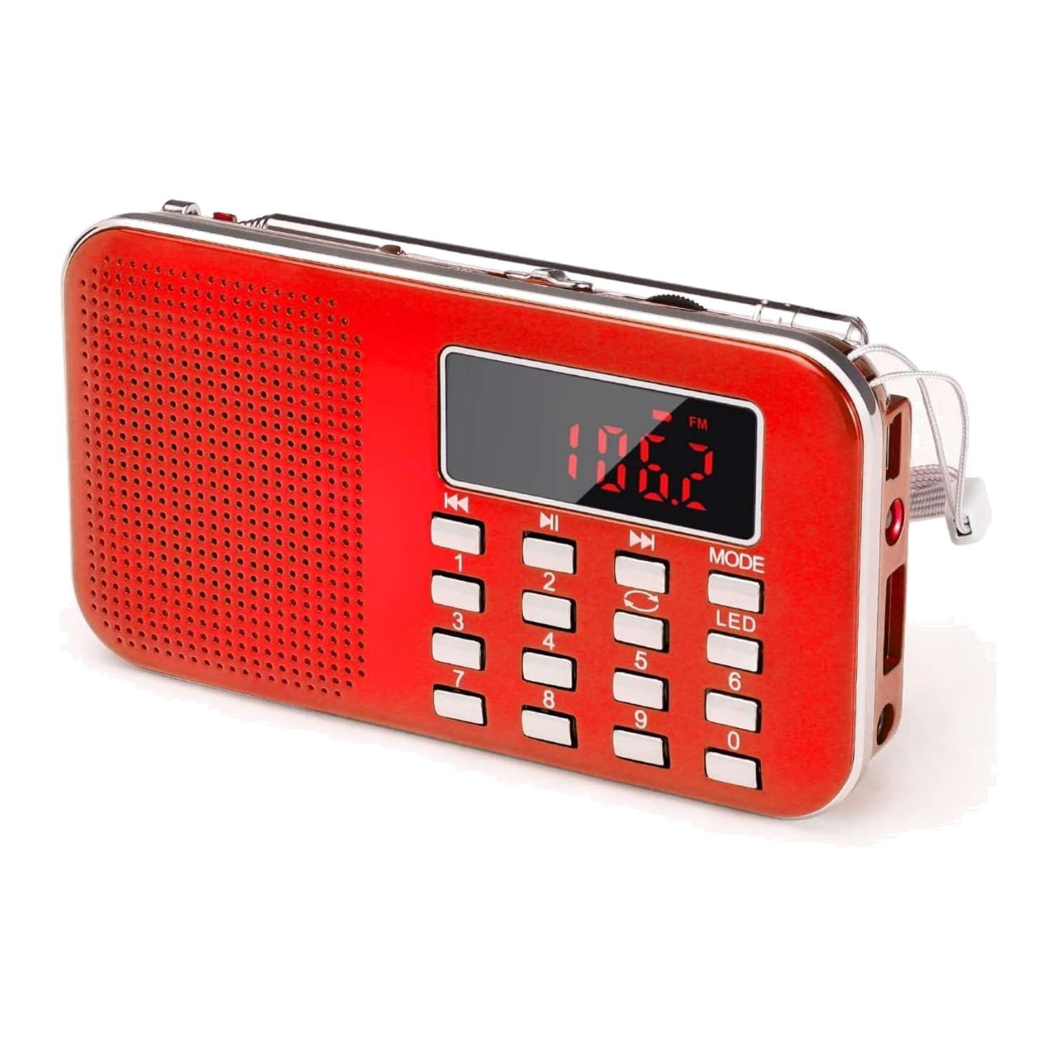 Portable AM/FM Radio with Emergency Flashlight & 8H Playtime - Compact Design
