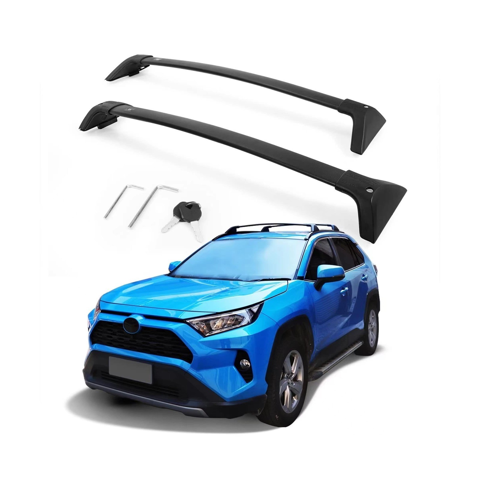Roof Rack Cross Bars Fit For Toyota RAV4 2019-2025, Anti-Theft Lock