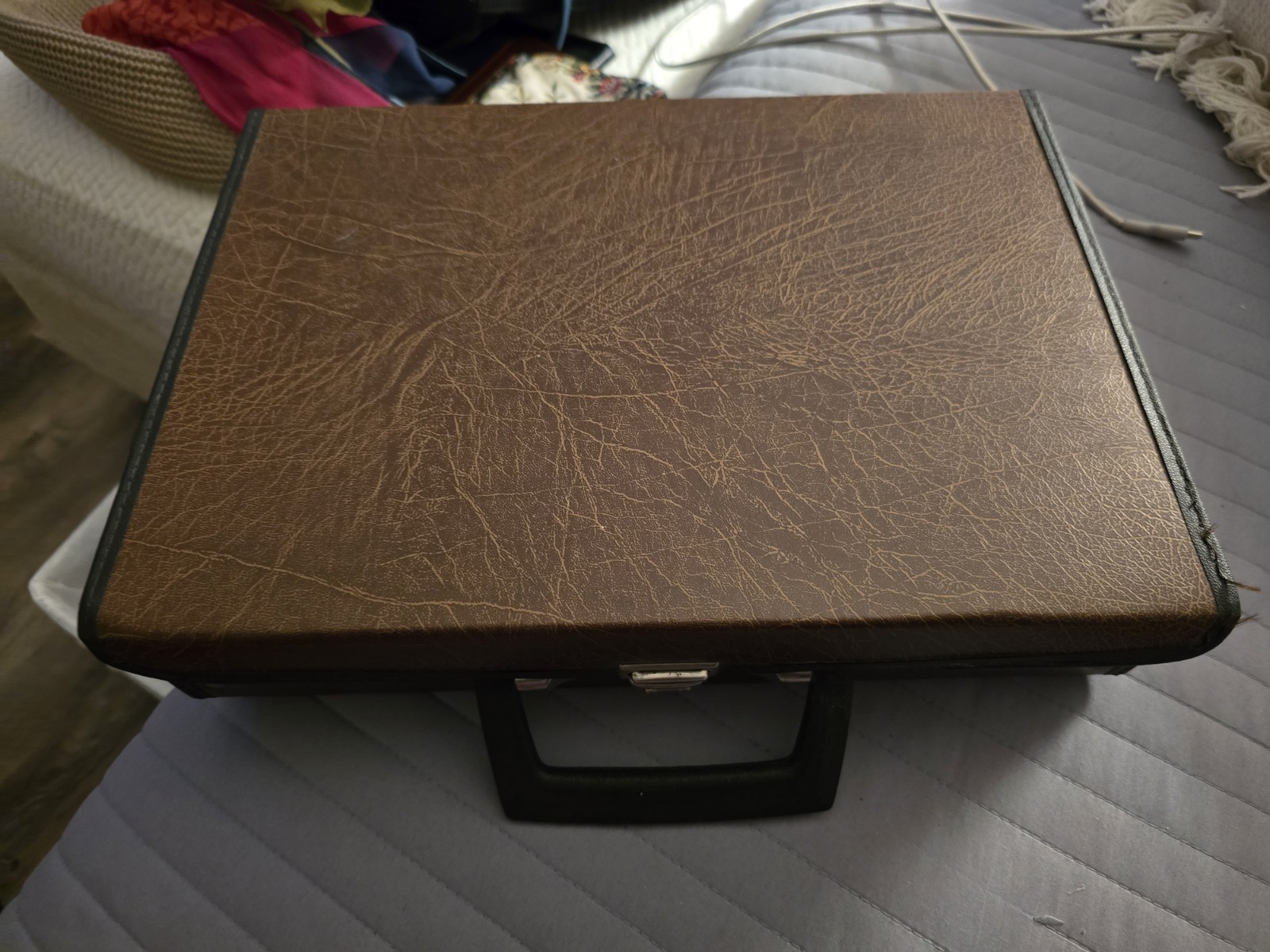 1970s Vintage Cassette Case 30 Tapes Service Brown Carry Tape Storage Briefcase