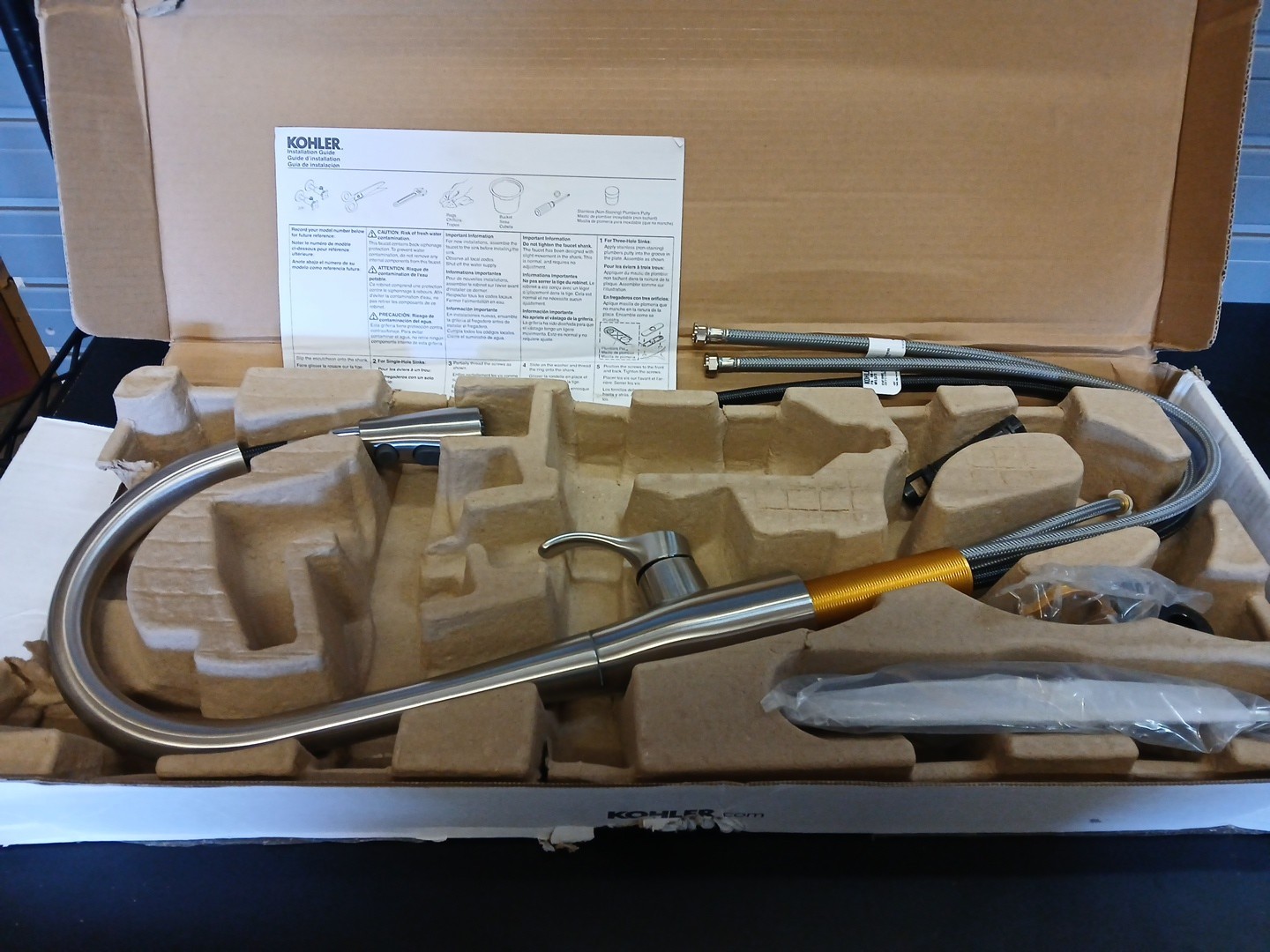 Kohler K-596-VS Simplice Pulldown Kitchen Faucet Stainless B154