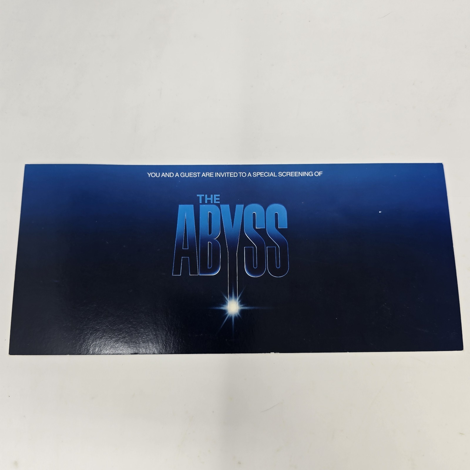 The Abyss Premier Ticket Special Preview Showing 1989 Vintage Promotional