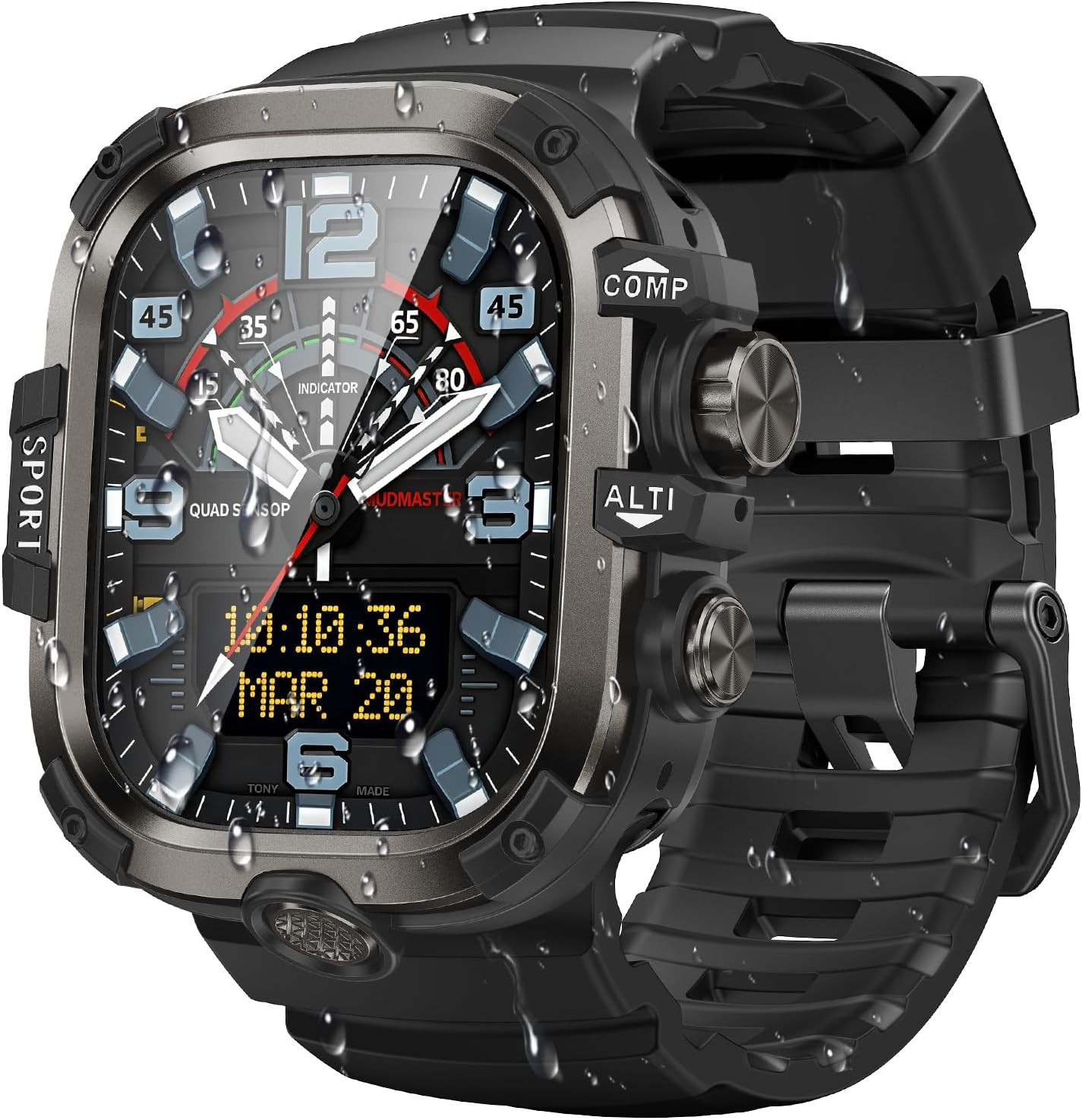 Rugged Case and Band Kit with Screen Protector for Apple Watch 46Mm, Compatible