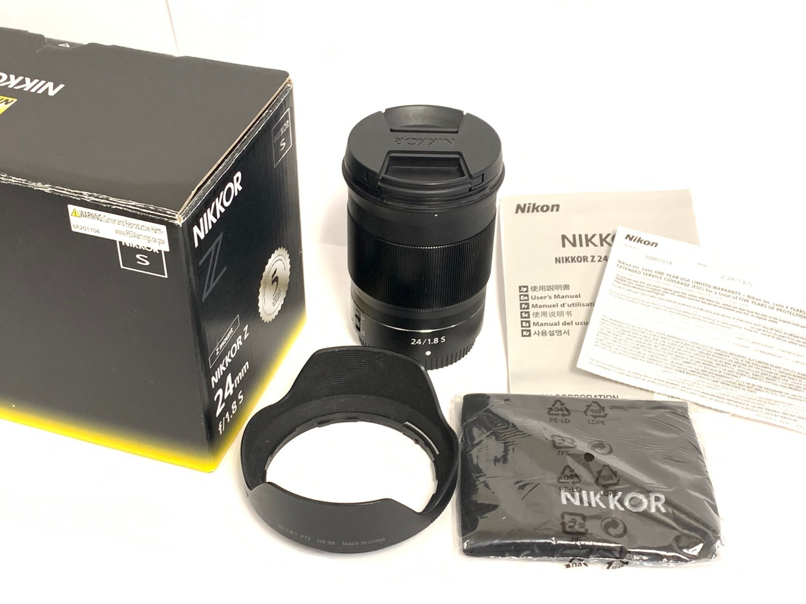 Nikon NIKKOR Z 24mm f/1.8 S Wide Angle Prime Lens, Excellent