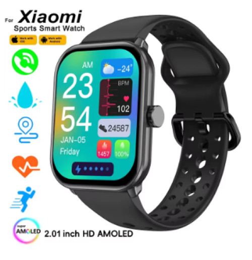 Smart Watch 5 Global Ver Unisex HD AMOLED Screen Heart Rate Bluetooth WaterProof