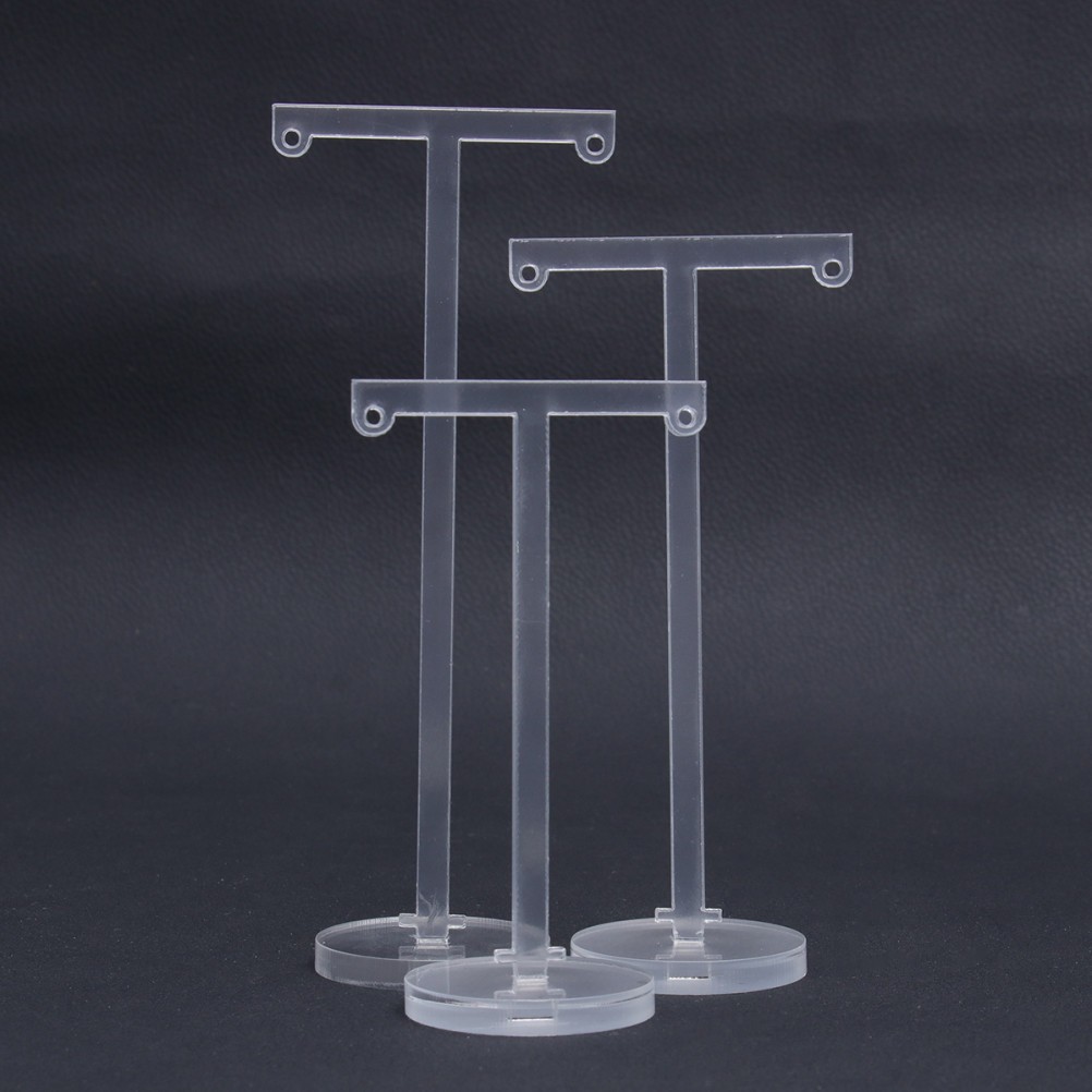3 Pcs T Shape Acrylic Earrings Display Stand Jewelry Organizer Holder Rack