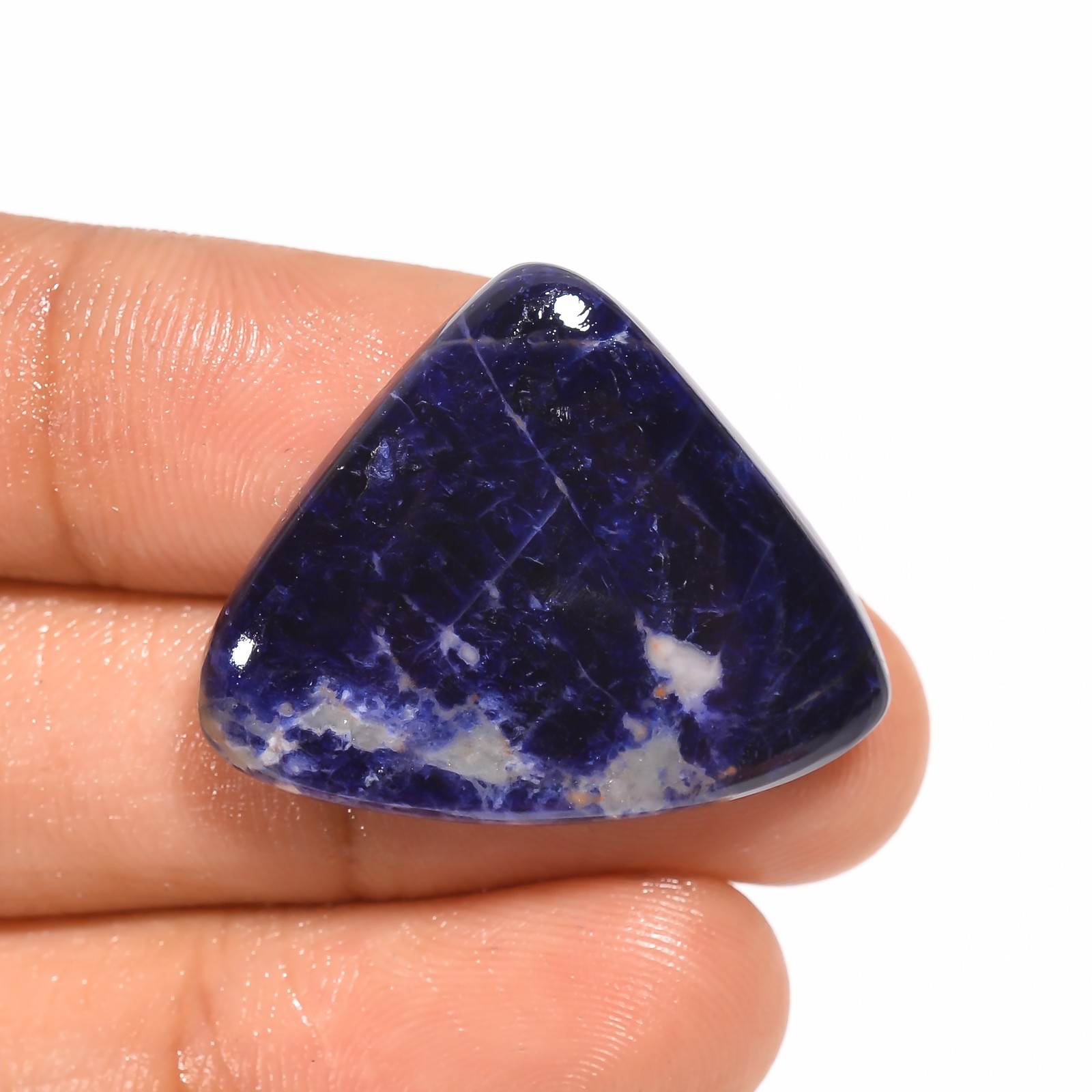 Natural Sodalite Heart Shape Cabochon Loose Gemstone 21.5 Ct. 23X29X5 mm A-1601