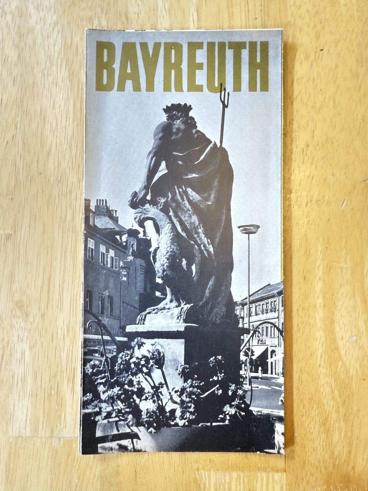 Vintage Bayreuth Germany Tourist City Map Folding Guide Brochure German Travel