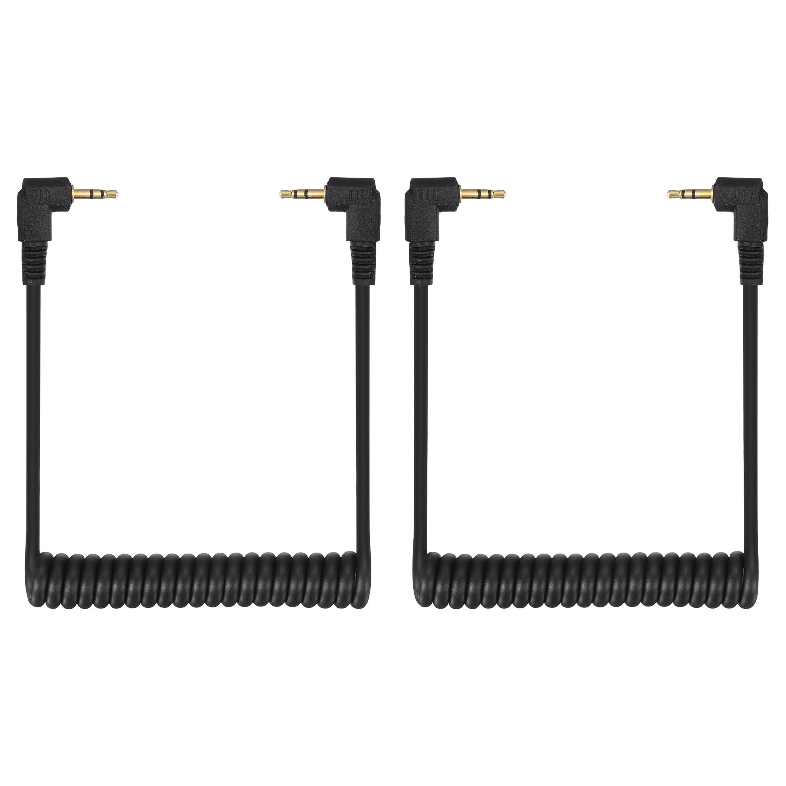 2Pcs 3mm to Male Flash PC Sync Cable with Screw Lock 2.5mm(3P) to 2.5mm(3P)