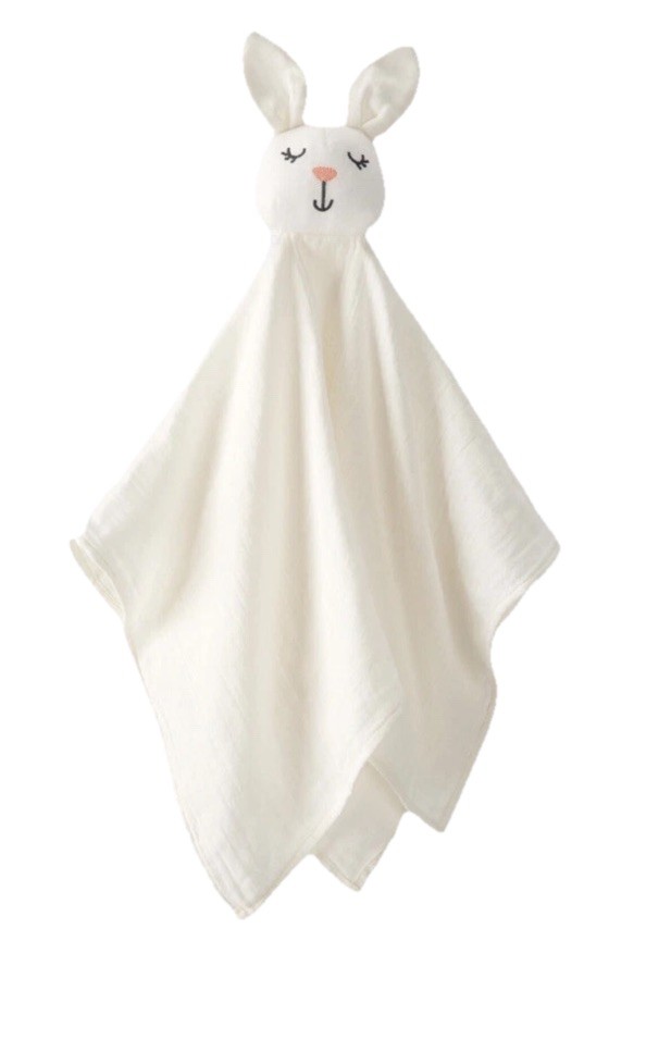 Carter’s Baby Organic Cotton Bunny Lovey Muslin Plush Blanket Little Planet NWT